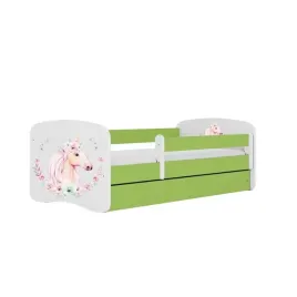 lozko-babydreams-zielone-konik-bez-szuflady-materac-lateks-160-80