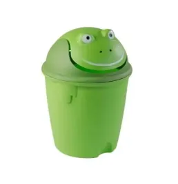 kosz-uchylny-dzieciecy-animals-7-l-wzor-zabka-na-smieci-odpadki-zielony