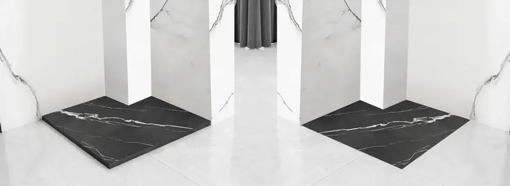 brodzik-bazalt-carrara-black-90x90-stan-nowy-srednica-odplywu-90-mm
