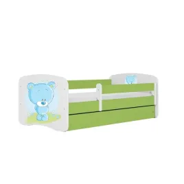 lozko-babydreams-zielone-niebieski-mis-bez-szuflady-bez-materaca-160-80