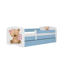 lozko-babydreams-niebieskie-mis-kwiatki-z-szuflada-bez-materaca-140-70