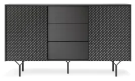 komoda-144-cm-czarny-grafit-3-szuflady-2-drzwi-nowoczesny-design