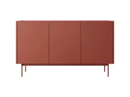 komoda-czerwona-dab-144-cm-nowoczesna-3-drzwi-plyta-laminowana
