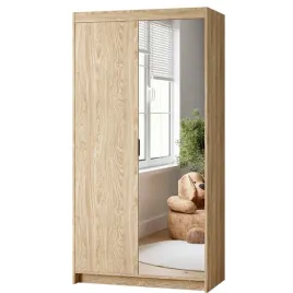 szafa-z-lustrem-90-cm-kuba-dwudrzwiowa-do-sypialni-dab-olejowany