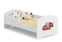 lozko-dzieciece-luk-z-barierka-160x80-z-motywem-auto-choragiewka