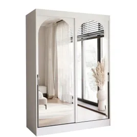 szafa-z-lustrem-150-cm-morin-przesuwna-dwudrzwiowa-czarne-uchwyty