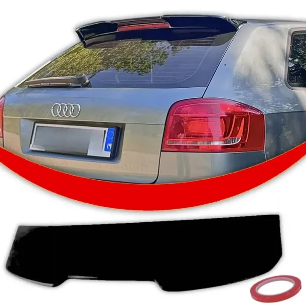 TYLNA LOTKA AUDI A3 8P SPOJLER TYLNA KLAPA 3 DRZWI CZARNY POŁYSK