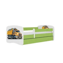 lozko-babydreams-zielone-ciezarowka-bez-szuflady-materac-lateks-140-70