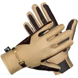 rekawiczki-jezdzieckie-equestrian-queen-trangan-zlote-brazowe-l