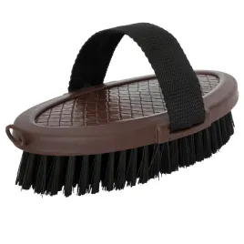 szczotka-dla-konia-start-braided-z-paskiem-do-usuwania-kurzu-brazowa
