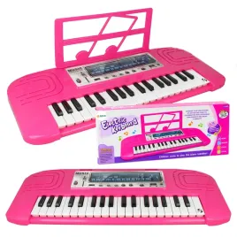 keyboard-muzyczne-organki-interaktywne-rozowe-pianinko-dla-dzieci-do-nauki