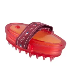 szczotka-z-gabka-premier-equine-curry-comb-z-paskiem-rozowa