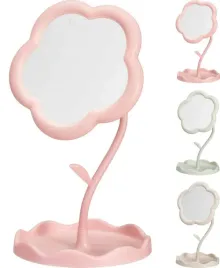 lusterko-stojace-dekoracyjne-kwiatek-plastikowe-rozne-kolory-29cm-1szt