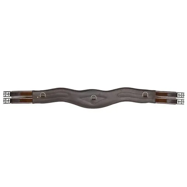 Popręg anatomiczny VS START Anatomic skórzany elastyczny brązowy 130 cm
