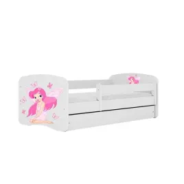 lozko-babydreams-biale-wrozka-z-motylkami-bez-szuflady-bez-materaca-180-80