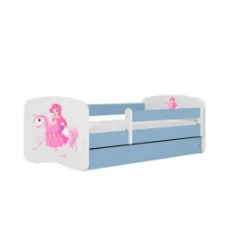 lozko-babydreams-niebieskie-ksiezniczka-z-szuflada-materac-kokos-140-70
