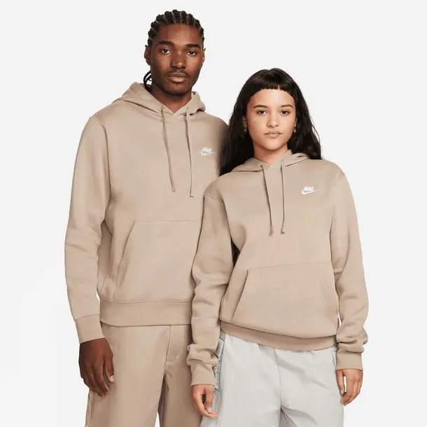 BLUZA męska NIKE SPORTSWEAR beżowa z kapturem haftowane logo BV2654-247 r S