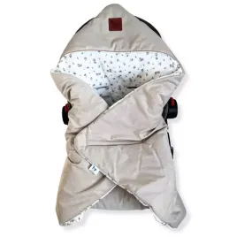 kocyk-otulacz-do-fotelika-samochodowego-muslinowy-wiosenny-z-kapturkiem
