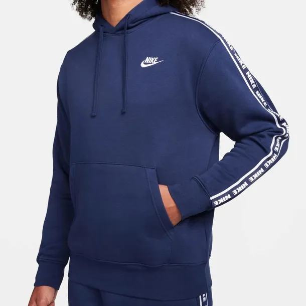 NIKE SPORTSWEAR Bluza męska granatowa z kapturem dresowa ciepła modna r. L