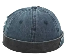 czapka-meska-dokerka-krotka-leonka-niebieska-vintage-bawelniana