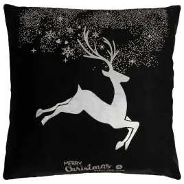 poszewka-swiateczna-czarny-welur-45x45cm-na-poduszke-srebrny-jelen