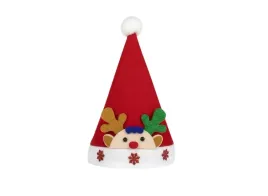 czapka-swiateczna-z-reniferem-filcowa-ozdobna-czapka-mikolaja