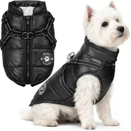 ciepla-kurtka-ubranko-dla-psa-kamizelka-zimowa-czarna-z-szelkami-2w1-m