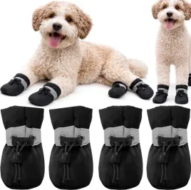 buty-na-lapy-ochronne-dla-psa-kota-ubranko-ocieplane-zimowe-czarne-m