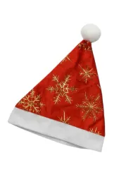 czapka-swiateczna-mikolaja-czerwono-zlota-z-nadrukiem-foliowym-i-pomponem