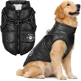 ciepla-kurtka-ubranko-dla-psa-kamizelka-zimowa-czarna-z-szelkami-2w1-xl