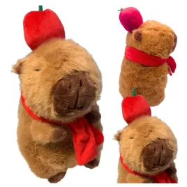 maskotka-kapibara-szalik-zimowa-z-jablkiem-zabawka-pluszowa-duza-25-cm