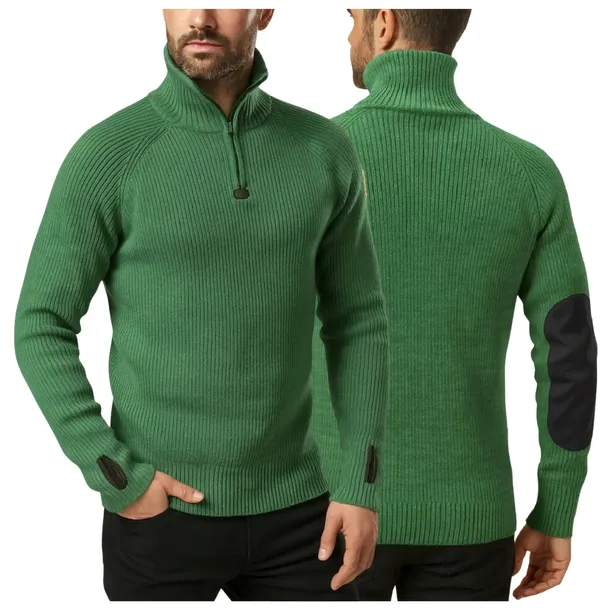 Sweter męski wełniany rozpinany gruby ciepły roboczy Snickers 2905 ziel XL