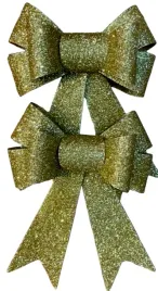 ozdoba-swiateczna-zestaw-2-zlotych-brokatowych-kokard-13x16-cm