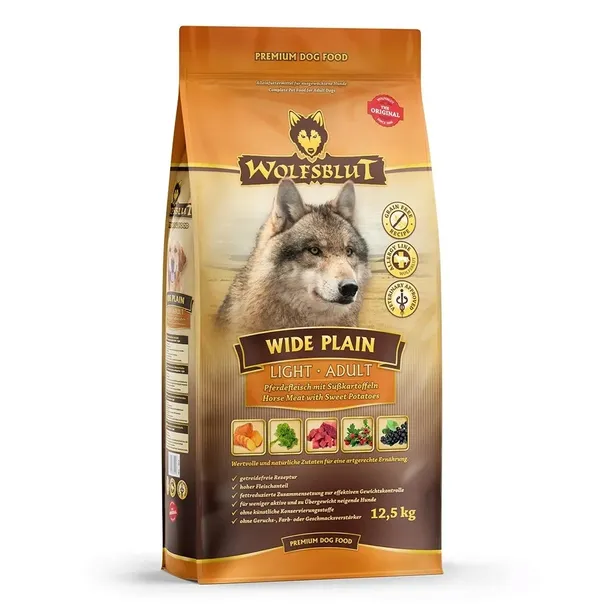 Sucha karma dla psa WOLFSBLUT Wide Plain Light Adult 12,5kg