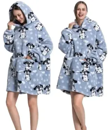 kocobluza-damska-koc-bluza-pizama-polar-z-kapturem-dluga-ciepla-pies