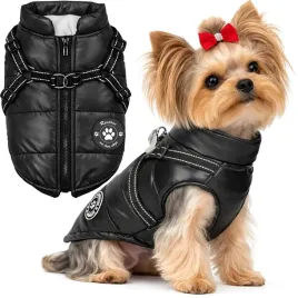 ciepla-kurtka-ubranko-dla-psa-kamizelka-zimowa-czarna-z-szelkami-2w1-s