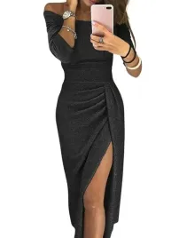 sukienka-damska-hiszpanka-elegancka-z-rozcieciem-blyszczaca-koktajlowa