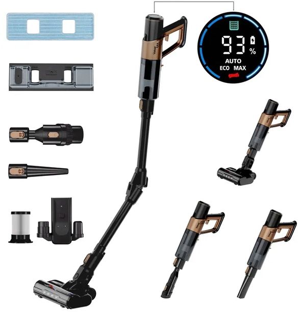 Odkurzacz Bezprzewodowy Pionowy Mopujący Myjący VOKSAR S11 PRO 5w1 LED