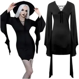 stroj-halloween-wampir-wampirzyca-wiedzma-sukienka-gotycka-dama