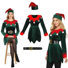 kostium-elfka-zielony-damski-swieta-wigilia-stroj-skrzat-pomocnik