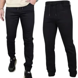 spodnie-meskie-czarne-jeansowe-dlugie-joggery-wygodne-mocne-pas-z