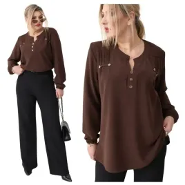 bluzka-elegancka-polski-producent-duze-rozmiary-koszulowa-gladka