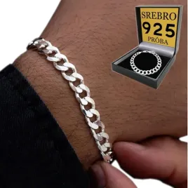 gruba-bransoletka-srebrna-pancerka-meska-6mm-diamentowana-srebro-proba