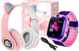 smartwatch-rozowy-gpslokalizatoraparat-sluchawki-led-kocie-uszy