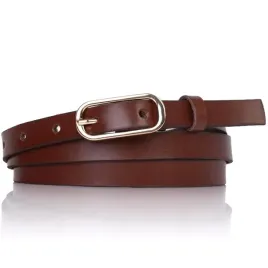 pasek-skorzany-brazowy-waski-zlota-klamra-sukienki