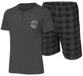 pizama-meska-bawelniana-krotki-rekaw-spodnie-kieszenie-material