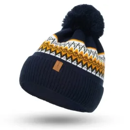 nandy-czapka-meska-z-pomponem-ocieplana-polarem-ciepla-wzor-zimowa