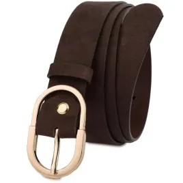 skorzany-pasek-damski-do-spodni-sukienki-czekoladowy-zamsz-3-cm