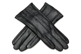 rekawiczki-skorzane-damskie-ocieplane-skora-cieleca-czarne-na-jesien