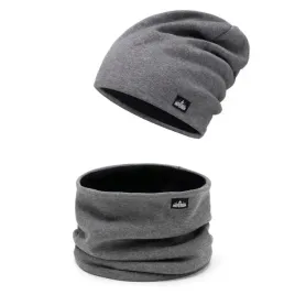 komplet-meski-na-polarze-czapka-komin-szary